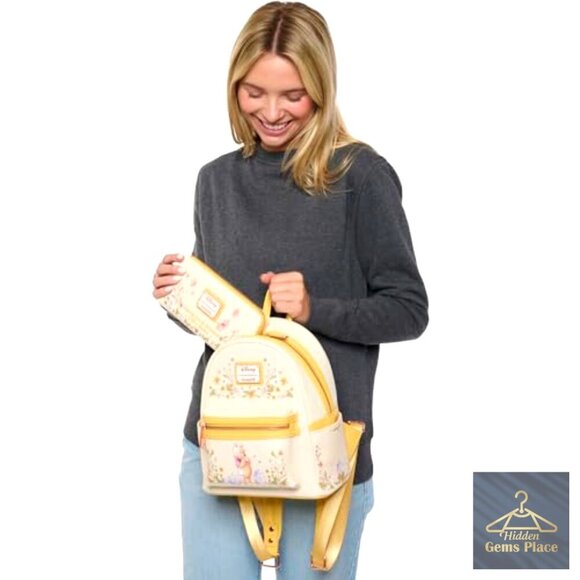 Mini Backpack Shoulder Bag Faux Leather Adjustable Straps 5 Pockets main image 7